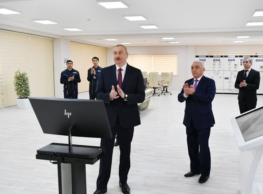 Azerbaijani president attends opening of Dubandi power sub-station (PHOTO)