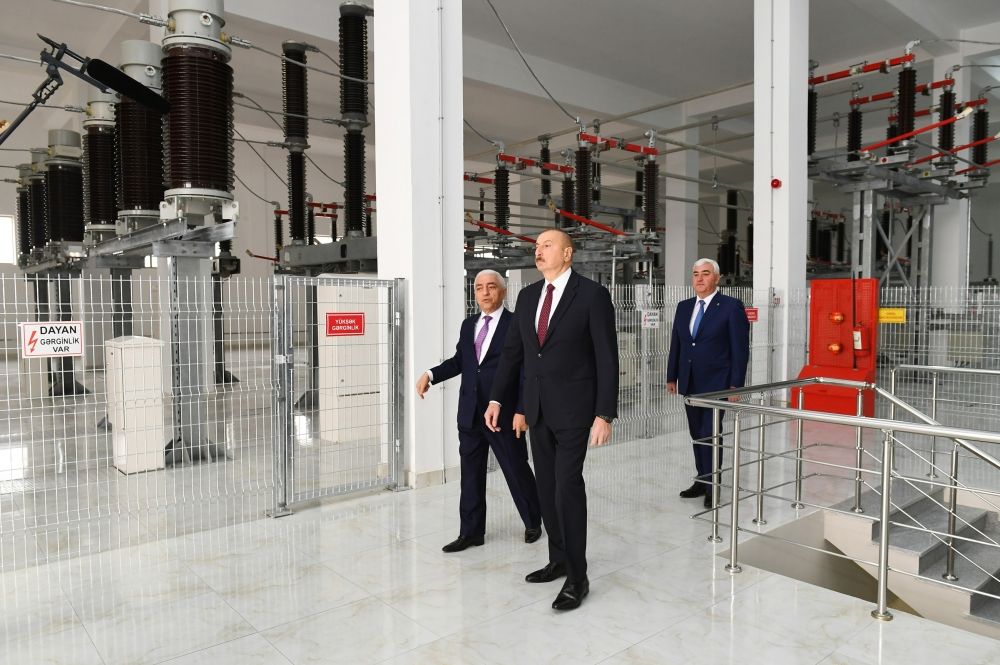 Azerbaijani president attends opening of Dubandi power sub-station (PHOTO)