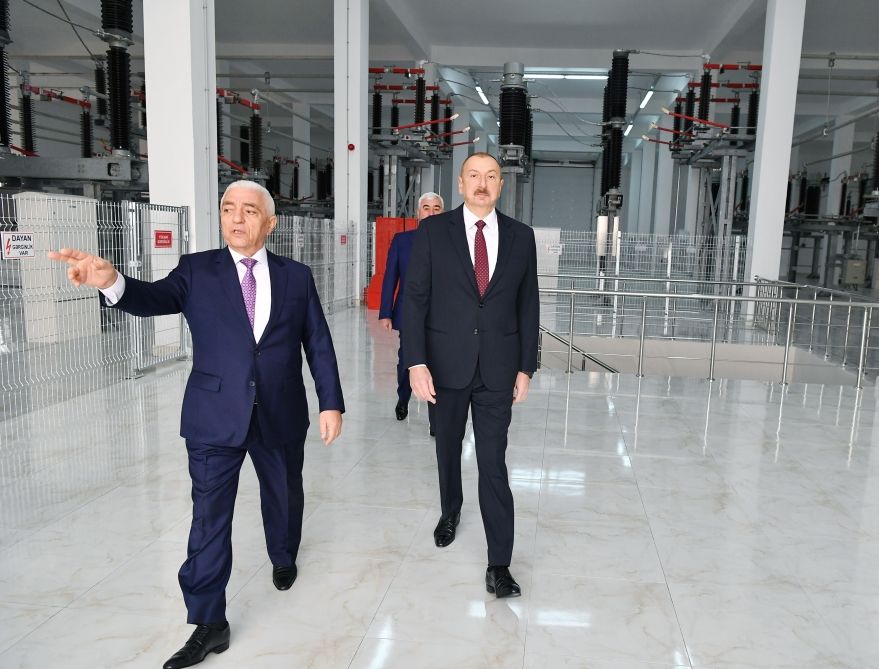 Azerbaijani president attends opening of Dubandi power sub-station (PHOTO)
