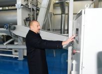 President Ilham Aliyev attends presentation of agropark owned by Global Agro LLC in Kurdamir