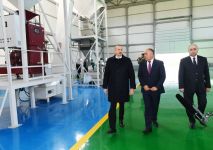 President Ilham Aliyev attends presentation of agropark owned by Global Agro LLC in Kurdamir