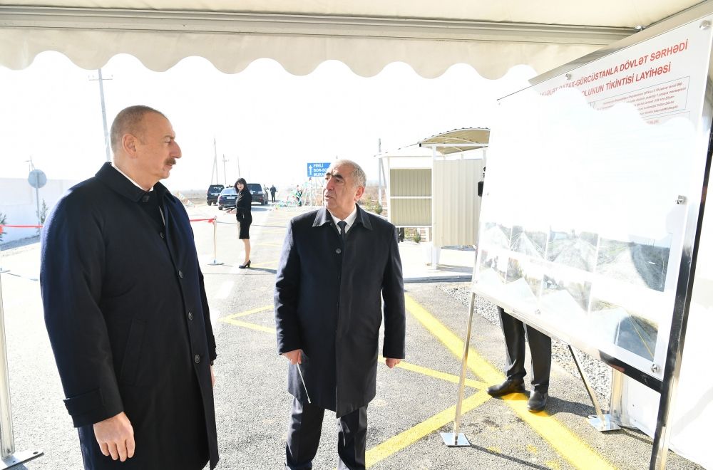 President Ilham Aliyev attends opening of newly renovated Pirili-Muradkhan-Sor-Sor highway(PHOTO)