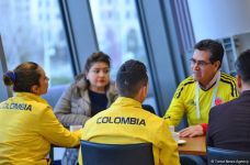 Colombian Ambassador meets athletes within FIG World Cup in Trampoline Gymnastics and Tumbling (PHOTO)