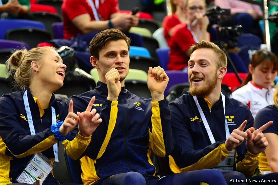 Emotions of fans at FIG World Cup in Trampoline Gymnastics & Tumbling in Baku (PHOTO)