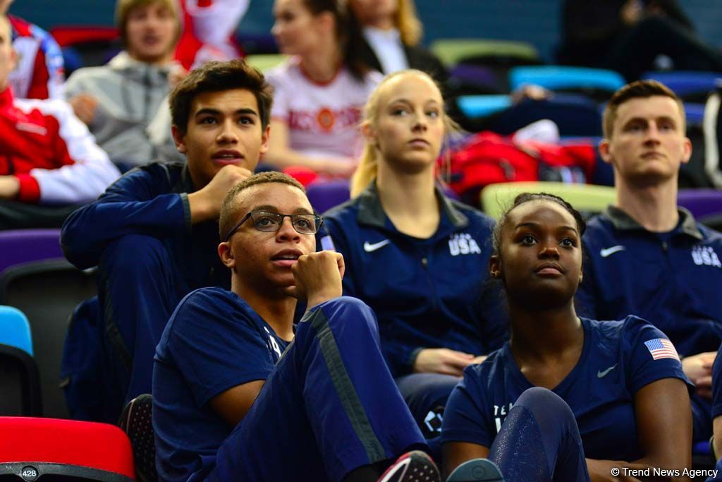 Emotions of fans at FIG World Cup in Trampoline Gymnastics & Tumbling in Baku (PHOTO)
