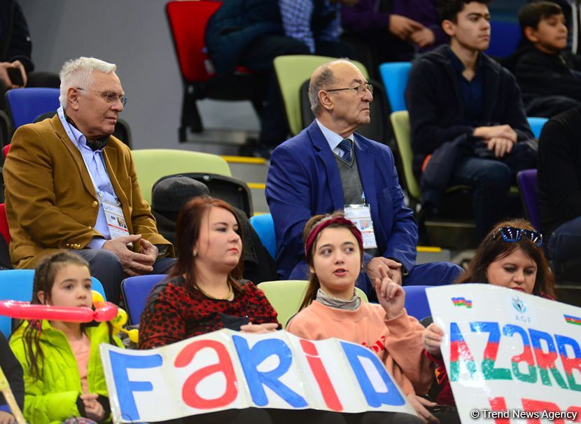 На Национальной арене гимнастики продолжаются соревнования в рамках Кубка мира по прыжкам на батуте и тамблингу (ФОТО)