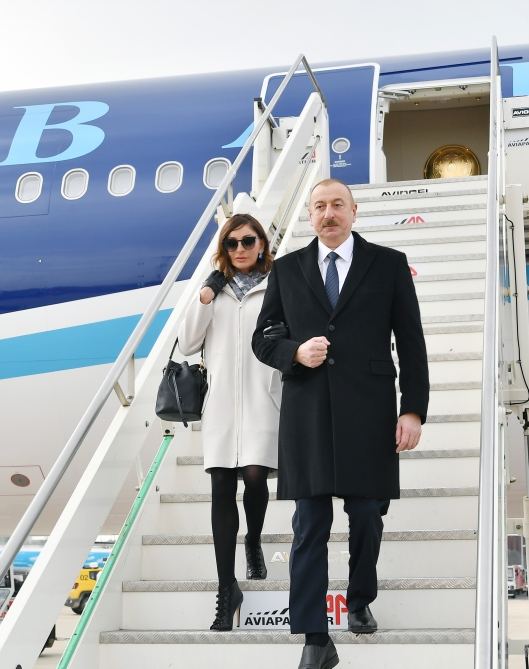 Azerbaijani president arrives in Italy for state visit (PHOTO)