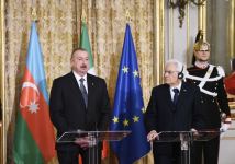 Президенты Азербайджана и Италии выступили с заявлениями для печати (ФОТО/ВИДЕО)