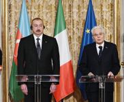 Президенты Азербайджана и Италии выступили с заявлениями для печати (ФОТО/ВИДЕО)