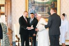 Президент Азербайджана Ильхам Алиев встретился в Ватикане с Папой Франциском (ФОТО)