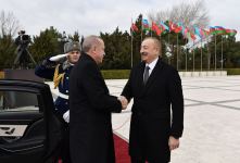 Official welcome ceremony held for Turkish President Recep Tayyip Erdogan in Baku (PHOTO)