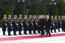 Official welcome ceremony held for Turkish President Recep Tayyip Erdogan in Baku (PHOTO)