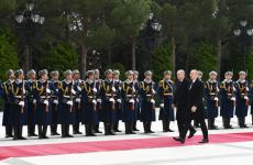 Official welcome ceremony held for Turkish President Recep Tayyip Erdogan in Baku (PHOTO)
