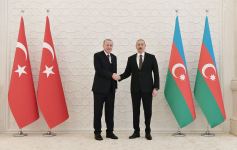 Official welcome ceremony held for Turkish President Recep Tayyip Erdogan in Baku (PHOTO)