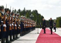 Official welcome ceremony held for Turkish President Recep Tayyip Erdogan in Baku (PHOTO)
