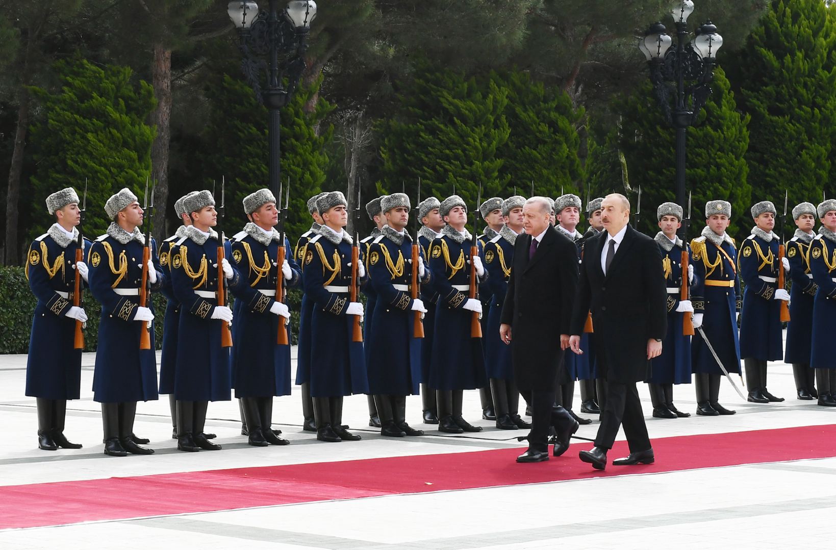 Official welcome ceremony held for Turkish President Recep Tayyip Erdogan in Baku (PHOTO)