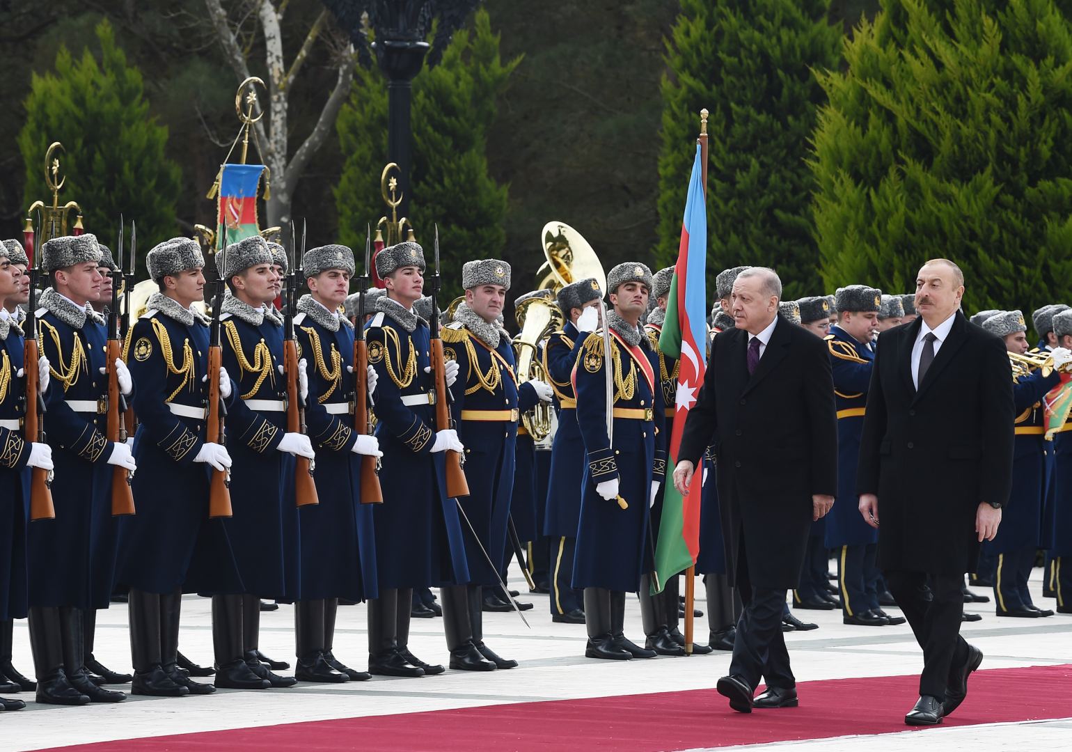 Official welcome ceremony held for Turkish President Recep Tayyip Erdogan in Baku (PHOTO)