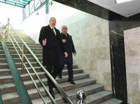 Президент Ильхам Алиев принял участие в открытии подземного пешеходного перехода на пересечении проспекта Гейдара Алиева и улицы Заки Мамедова в Баку (ФОТО)