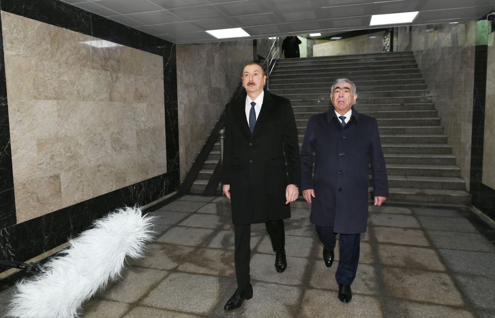 Президент Ильхам Алиев принял участие в открытии подземного пешеходного перехода на пересечении проспекта Гейдара Алиева и улицы Заки Мамедова в Баку (ФОТО)
