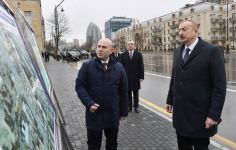 Президент Ильхам Алиев посетил новый парк, куда был перенесен памятник Шаху Исмаилу Хатаи (ФОТО) (версия 2)