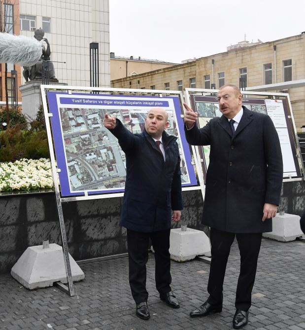 Президент Ильхам Алиев посетил новый парк, куда был перенесен памятник Шаху Исмаилу Хатаи (ФОТО) (версия 2)