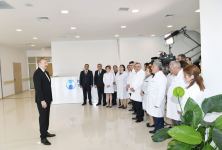 Президент Ильхам Алиев принял участие в открытии Геранбойской районной центральной больницы (ФОТО) (Версия 2)