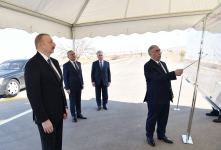 Президент Ильхам Алиев принял участие в открытии автодороги Шамкир-Аббаслы-Нариманлы после реконструкции (ФОТО) (Версия 2)