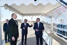 Президент Ильхам Алиев принял участие в открытии автомагистрали Даш Салахлы-Уркмезли-Демирчиляр  (ФОТО)