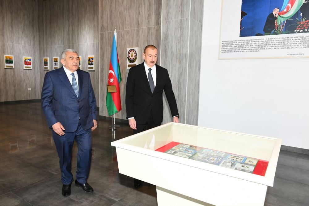 Президент Ильхам Алиев принял участие в открытии Музея государственных символов в Товузе (ФОТО)