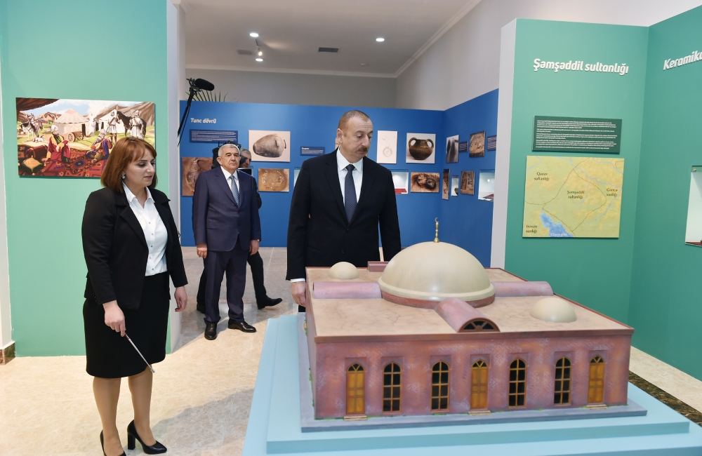 Президент Ильхам Алиев  принял участие в открытии историко-краеведческого музея в Товузе (ФОТО)