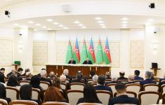Президенты Азербайджана и Туркменистана выступили с заявлениями для прессы (ФОТО)