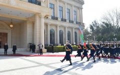 Состоялась церемония  официальной встречи в Баку президента Туркменистана (ФОТО/ВИДЕО)