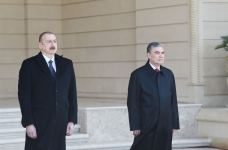 Состоялась церемония  официальной встречи в Баку президента Туркменистана (ФОТО/ВИДЕО)