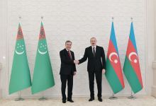 Состоялась церемония  официальной встречи в Баку президента Туркменистана (ФОТО/ВИДЕО)