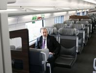 Президент Ильхам Алиев принял участие в открытии после реконструкции участка Пиршаги-Горадил-Новханы-Сумгайыт Абшеронской кольцевой железной дороги (ФОТО/ВИДЕО) (версия 2)
