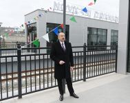 Президент Ильхам Алиев принял участие в открытии после реконструкции участка Пиршаги-Горадил-Новханы-Сумгайыт Абшеронской кольцевой железной дороги (ФОТО/ВИДЕО) (версия 2)