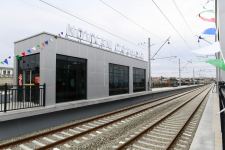 Президент Ильхам Алиев принял участие в открытии после реконструкции участка Пиршаги-Горадил-Новханы-Сумгайыт Абшеронской кольцевой железной дороги (ФОТО/ВИДЕО) (версия 2)