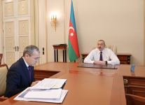 Президент Ильхам Алиев принял министра экономики Микаила Джаббарова (ФОТО/ВИДЕО)
