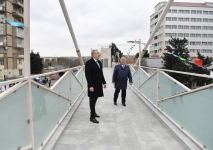 Президент Ильхам Алиев ознакомился с работами по расширению дороги Баку-Сумгайыт и принял участие в открытии пешеходного перехода на пересечении Московского проспекта и улицы 20 Января (ФОТО/ВИДЕО)