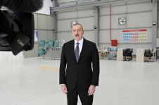 Президент Ильхам Алиев принял участие в открытии предприятия по производству медицинских масок в Сумгайытском химическом промышленном парке (ФОТО/ВИДЕО)