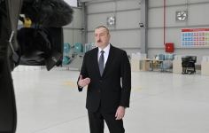 Президент Ильхам Алиев принял участие в открытии предприятия по производству медицинских масок в Сумгайытском химическом промышленном парке (ФОТО/ВИДЕО)
