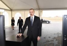 Президент Ильхам Алиев принял участие в открытии магистрального газопровода, проложенного в Сумгайыт (ФОТО/ВИДЕО)