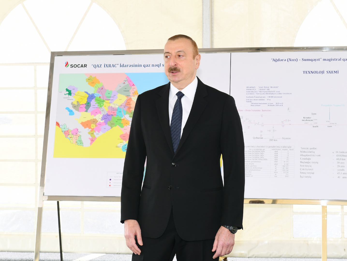 Президент Ильхам Алиев принял участие в открытии магистрального газопровода, проложенного в Сумгайыт (ФОТО/ВИДЕО)