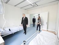 Президент Ильхам Алиев и Первая леди Мехрибан Алиева приняли участие в открытии первого больничного комплекса модульного типа в Баку (ФОТО/ВИДЕО) (Версия 2)