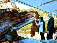 President Ilham Aliyev, First Lady Mehriban Aliyeva view restoration and conservation works at Pir Omar Sultan shrine in Shamakhi (PHOTO/VİDEO)