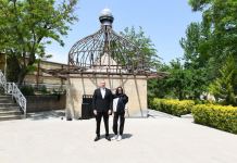 Президент Ильхам Алиев и Первая леди Мехрибан Алиева ознакомились с работами, проводимыми в рамках реконструкции святилища Пирсаат Баба в Шамахе (ФОТО/ВИДЕО) (Версия 2)