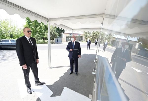 Azerbaijani president opens newly renovated highway (PHOTO/VIDEO)
