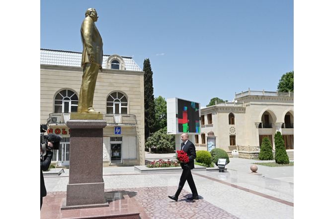 Президент Ильхам Алиев прибыл в Тертерский район (ФОТО/ВИДЕО)