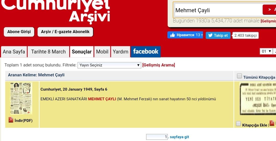В рамках проекта Международного центра мугама начаты поиски сведений о жизни  и могилы в Стамбуле азербайджанского ханенде