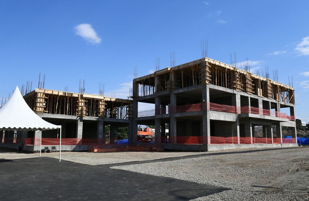 Azerbaijani president, first lady view construction of residential complex in Ganja (PHOTO)